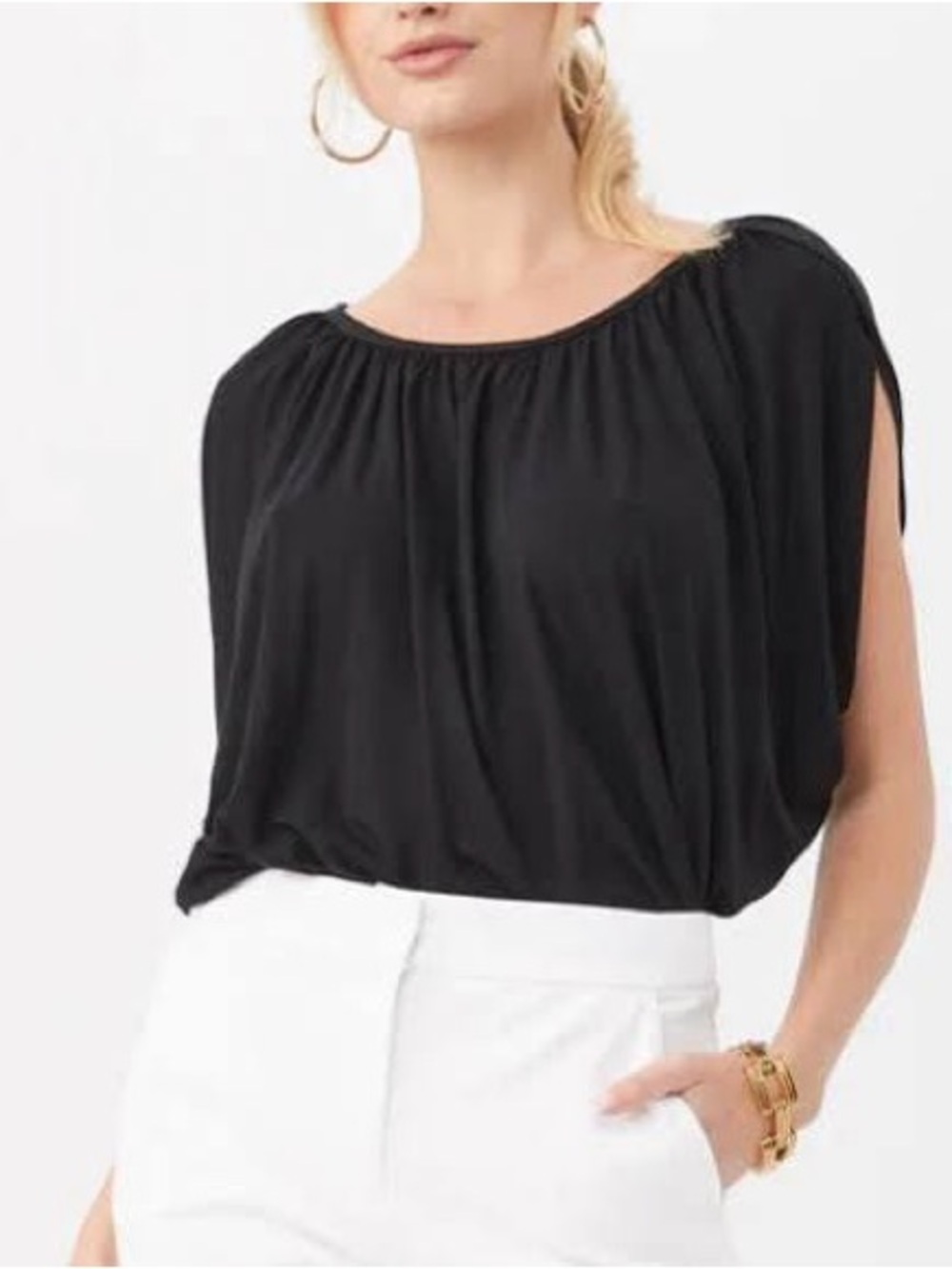 Trina Turk Jewel of the Sun Top in Black Size XL NWT